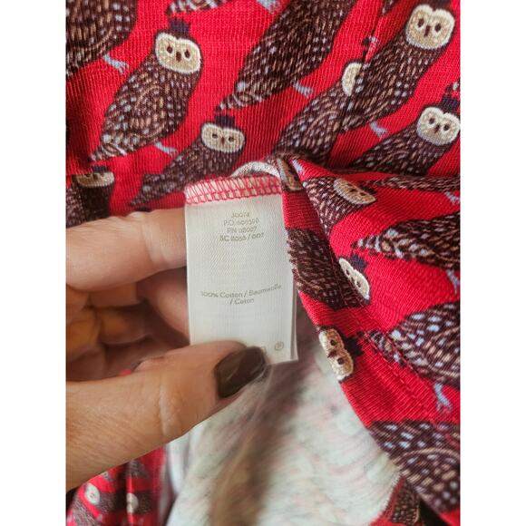 Boden Red Owl Print Dress - Picture 6 of 8